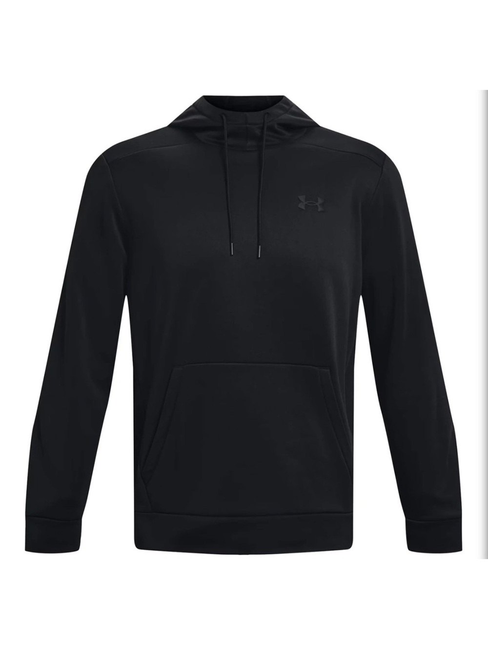 Under Armour Mens Large Black Fleece Hoodie Sweatshirt Pullover Loose Fit UA
